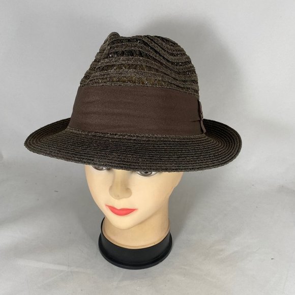 Scala Classic Fedora Pinch Front Hat 100% SISAL - Picture 2 of 13